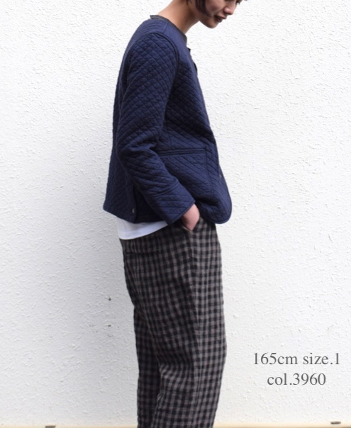 NAM1407 (ジャケット) COTTON QUILT NO COLLAR JACKET