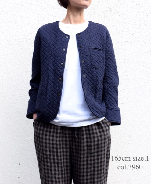 NAM1407 (ジャケット) COTTON QUILT NO COLLAR JACKET
