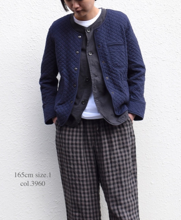 NAM1407 (ジャケット) COTTON QUILT NO COLLAR JACKET