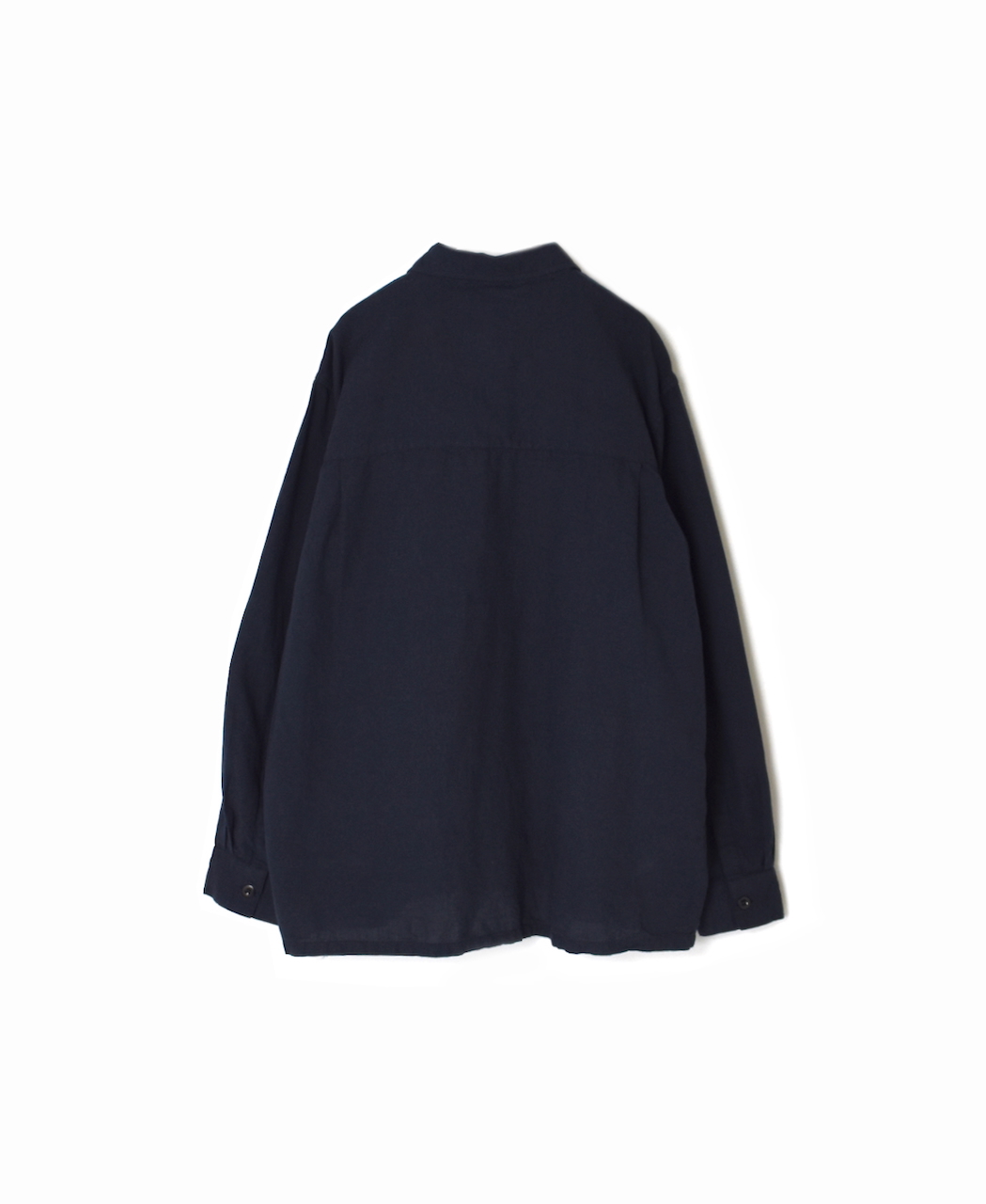 INHT2512CLD(シャツ) COTTON LINEN PLAIN OVERDYE ONE-UP COLLAR SHIRT