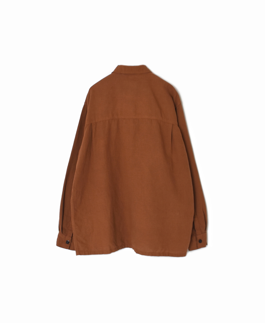 INHT2512CLD(シャツ) COTTON LINEN PLAIN OVERDYE ONE-UP COLLAR SHIRT
