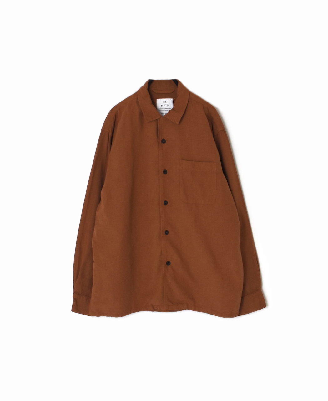 INHT2512CLD(シャツ) COTTON LINEN PLAIN OVERDYE ONE-UP COLLAR SHIRT