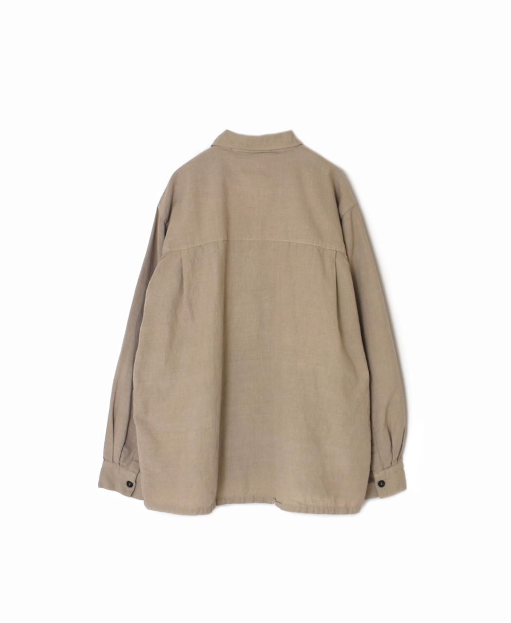 INHT2512CLD(シャツ) COTTON LINEN PLAIN OVERDYE ONE-UP COLLAR SHIRT