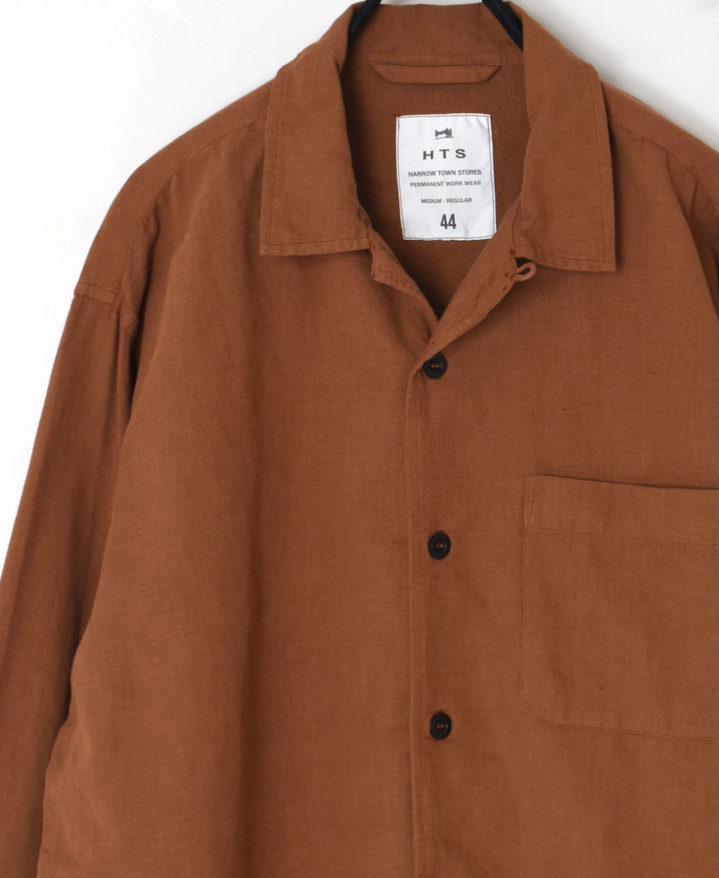 INHT2512CLD(シャツ) COTTON LINEN PLAIN OVERDYE ONE-UP COLLAR SHIRT