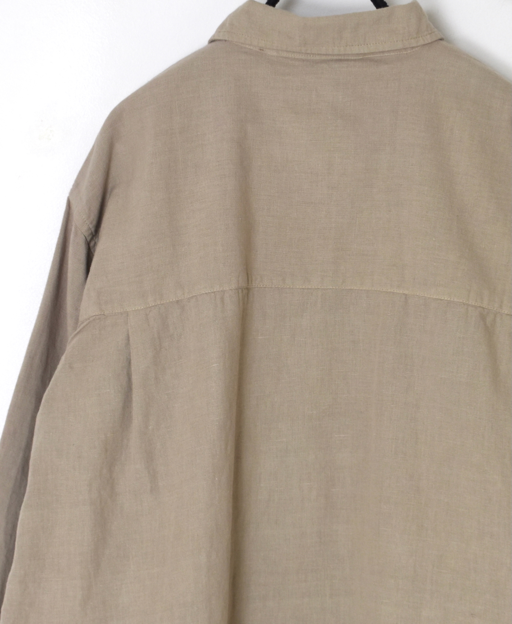 INHT2512CLD(シャツ) COTTON LINEN PLAIN OVERDYE ONE-UP COLLAR SHIRT