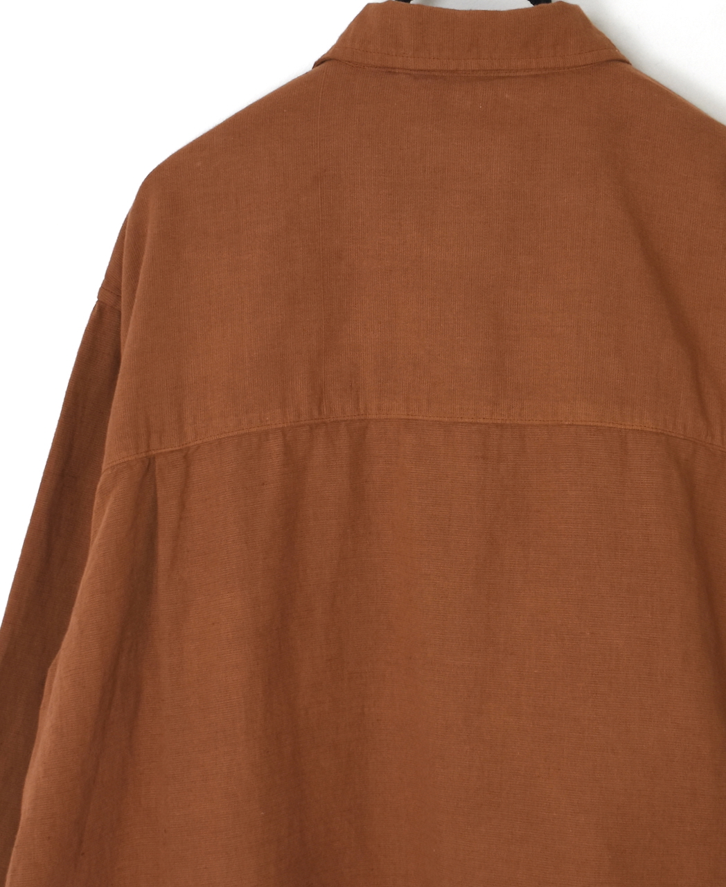 INHT2512CLD(シャツ) COTTON LINEN PLAIN OVERDYE ONE-UP COLLAR SHIRT