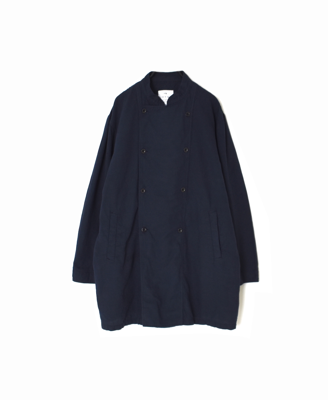 INHT2611CLD(ジャケット) COTTON LINEN PLAIN OVERDYE STAND COLLAR DOUBLE BREAST JACKET