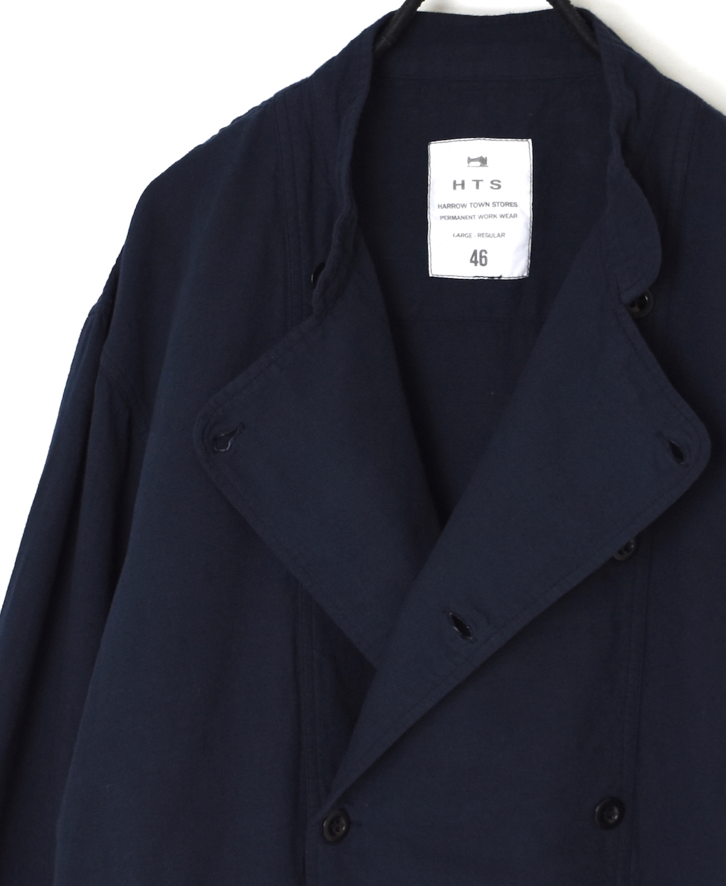 INHT2611CLD(ジャケット) COTTON LINEN PLAIN OVERDYE STAND COLLAR DOUBLE BREAST JACKET