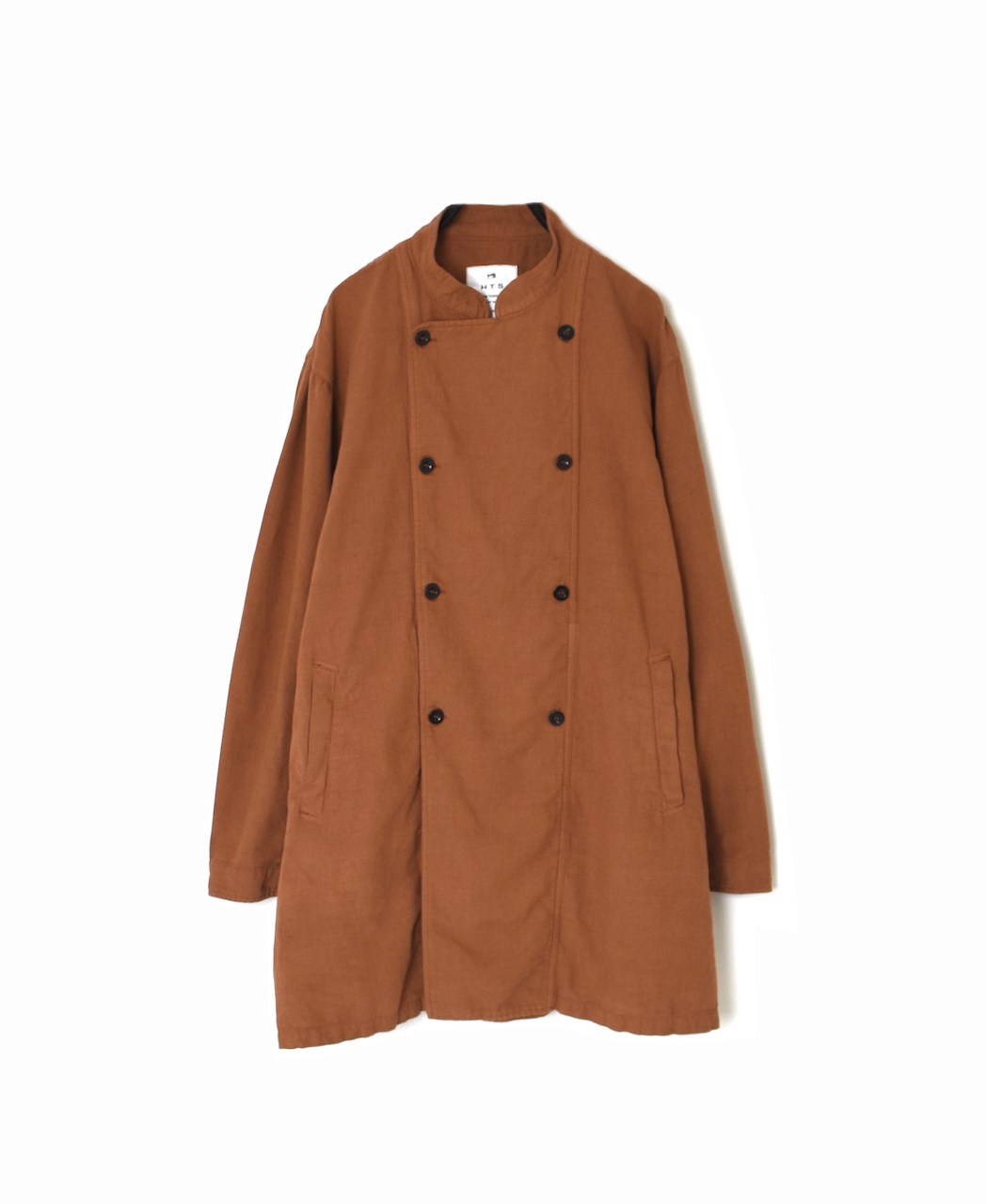 INHT2611CLD(ジャケット) COTTON LINEN PLAIN OVERDYE STAND COLLAR DOUBLE BREAST JACKET