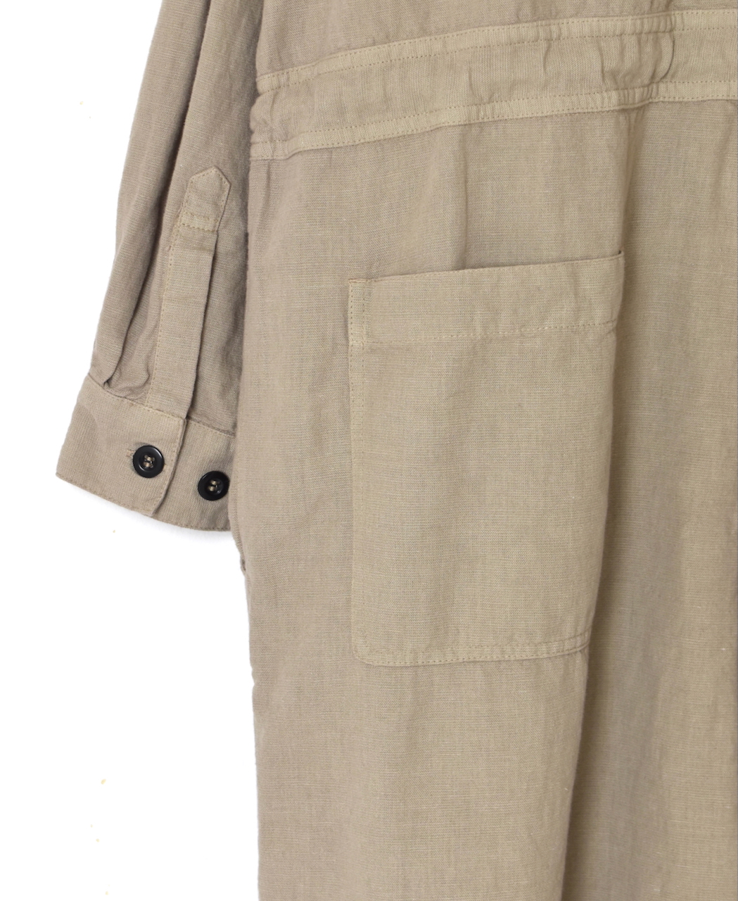 INHT2511CLD(オーバーオール) COTTON LINEN PLAIN OVERDYE ONE-UP COLLAR OVERALLS