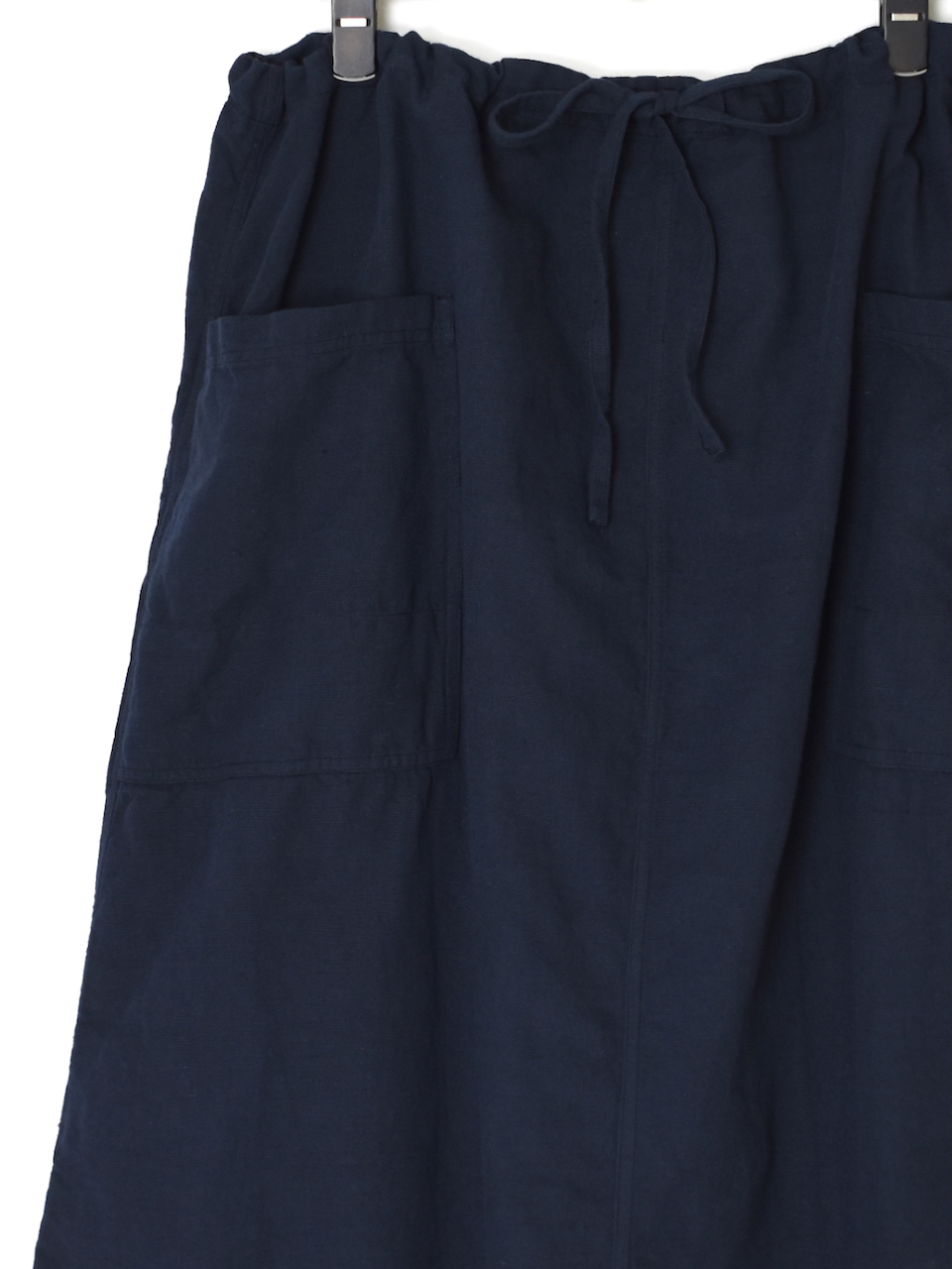 INHT2514CLD(スカート) COTTON LINEN PLAIN OVERDYE EASY SKIRT