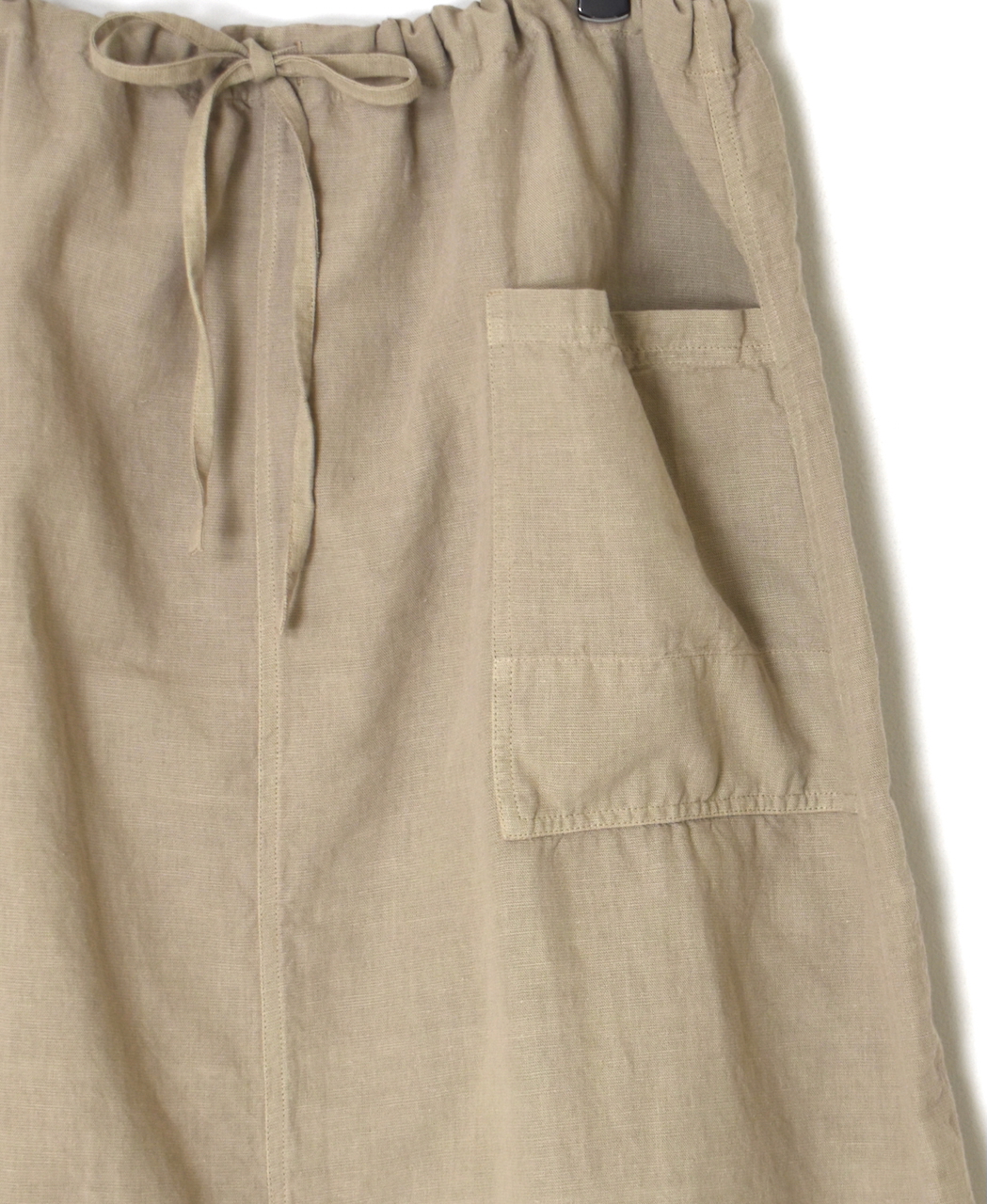 INHT2514CLD(スカート) COTTON LINEN PLAIN OVERDYE EASY SKIRT