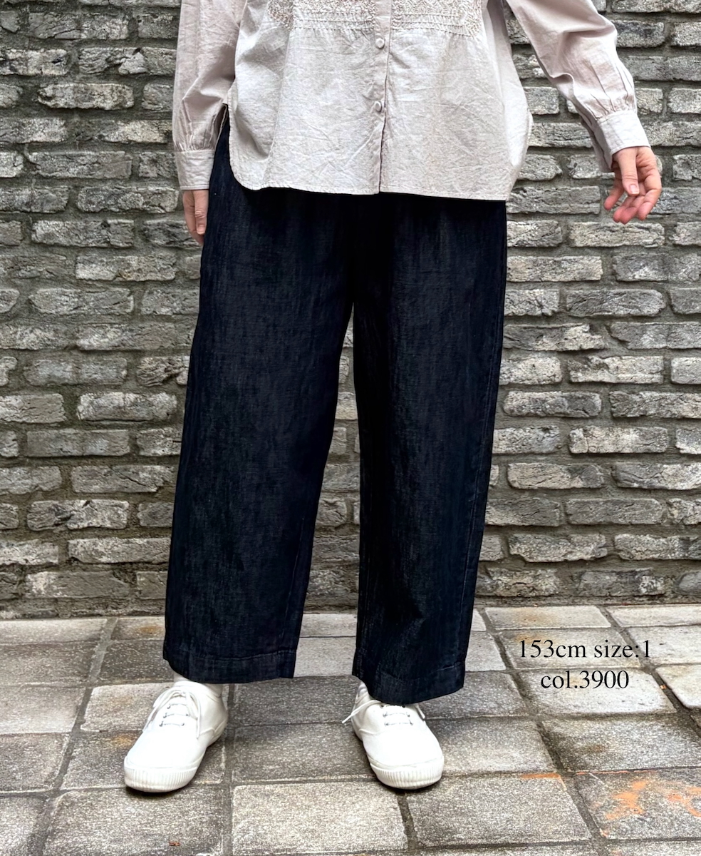 GNMDS2501CL (パンツ) 5.1oz WASHED COTTON / LINEN DENIM TAPERED EASY PANTS