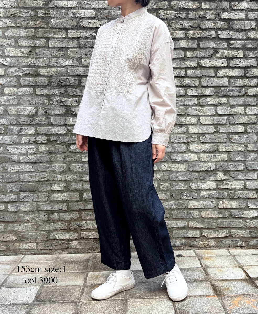 GNMDS2501CL (パンツ) 5.1oz WASHED COTTON / LINEN DENIM TAPERED EASY PANTS