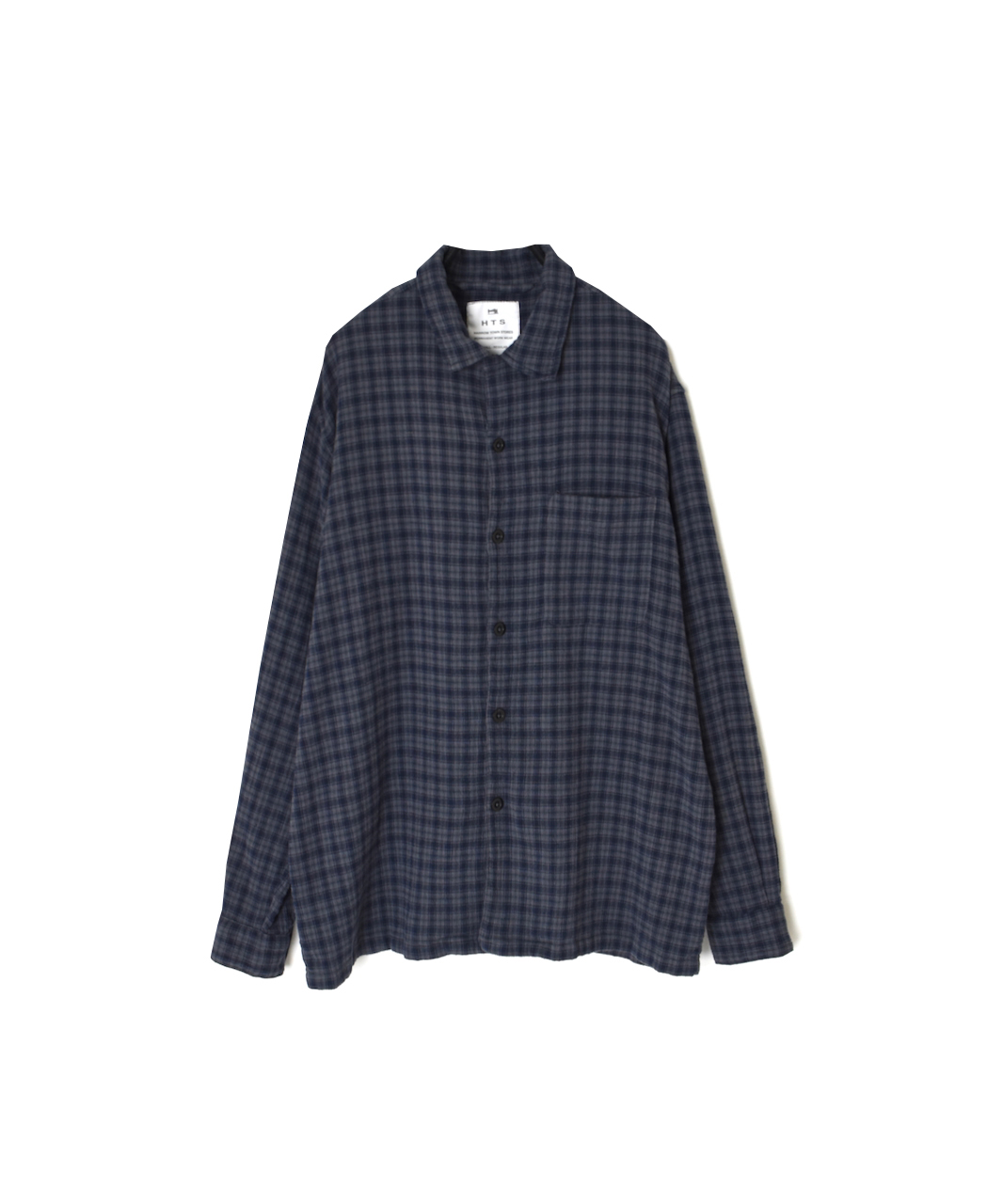 INHT2512CCD(シャツ) COTTON CHECK OVERDYE ONE-UP COLLAR SHIRT