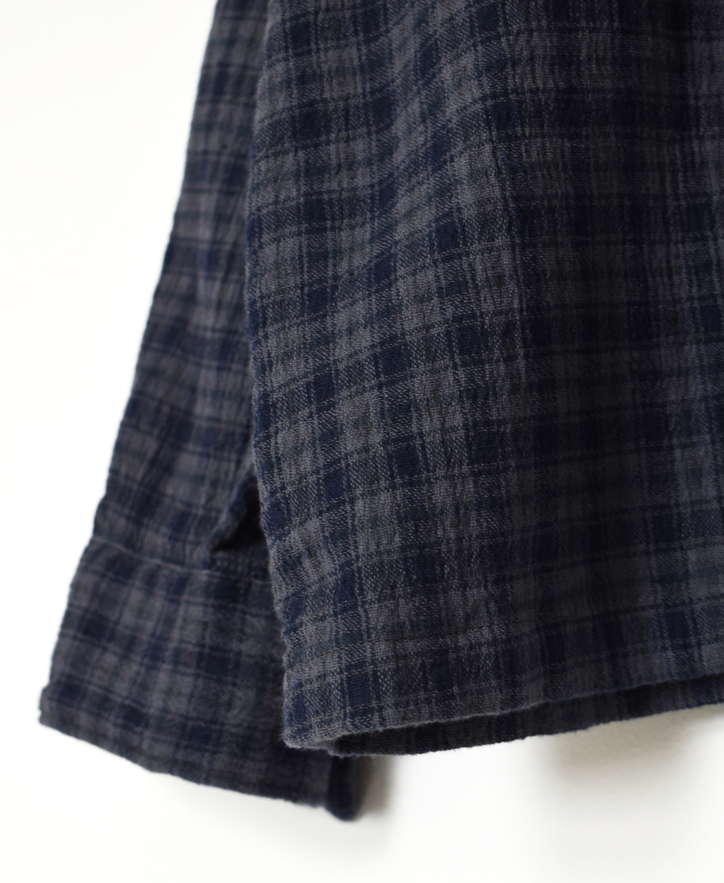 INHT2512CCD(シャツ) COTTON CHECK OVERDYE ONE-UP COLLAR SHIRT