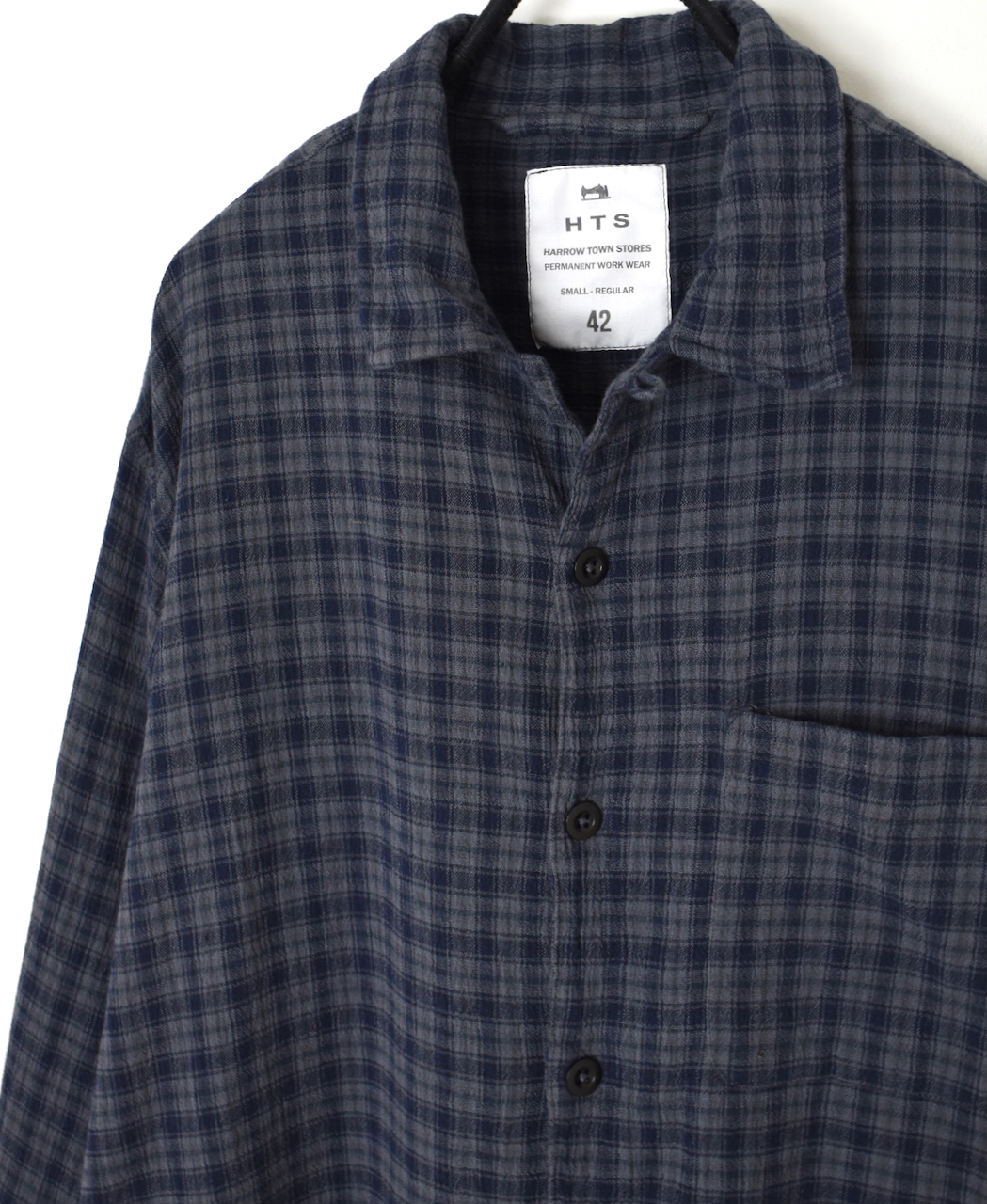 INHT2512CCD(シャツ) COTTON CHECK OVERDYE ONE-UP COLLAR SHIRT
