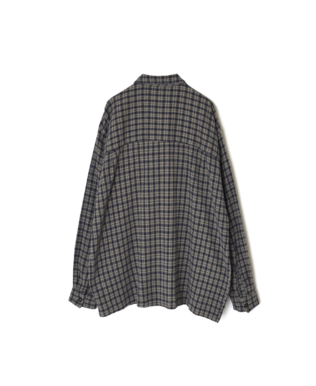 INHT2512CCD(シャツ) COTTON CHECK OVERDYE ONE-UP COLLAR SHIRT