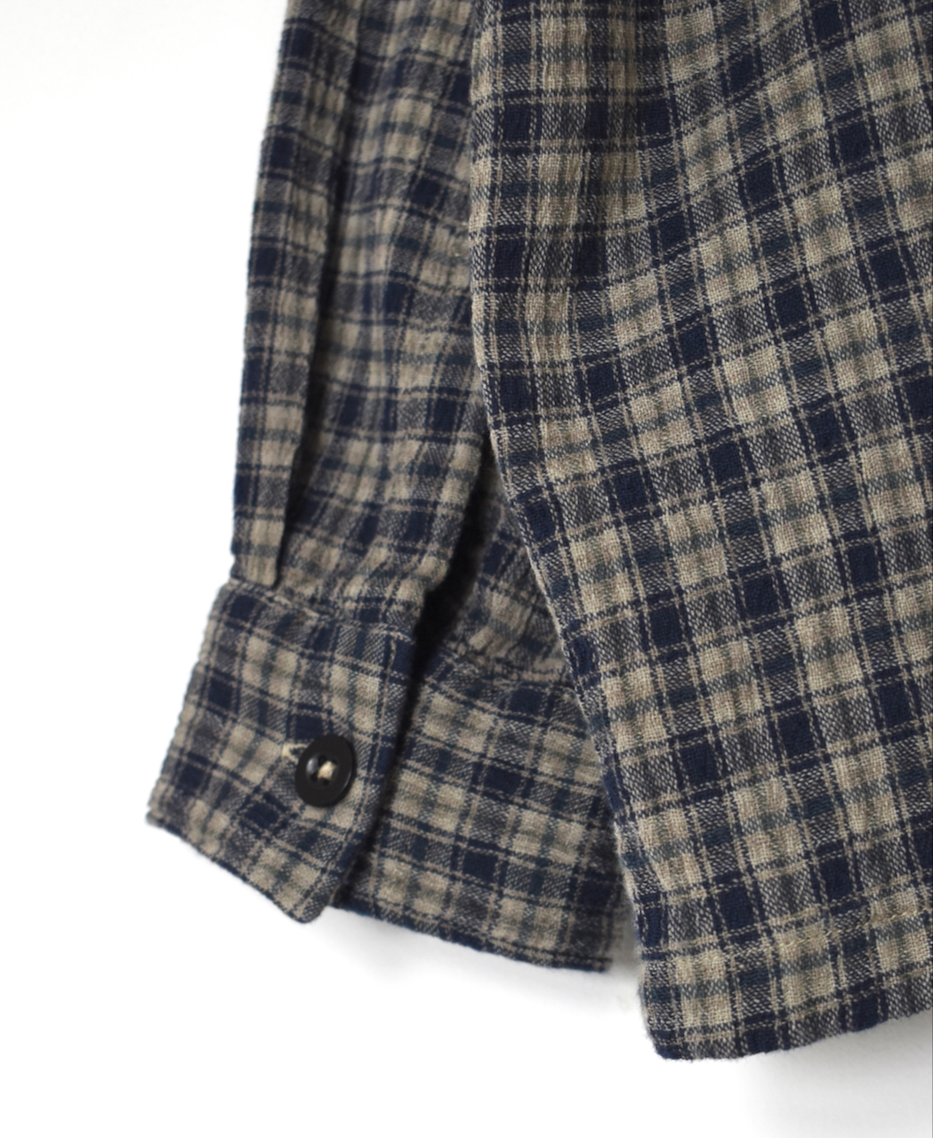 INHT2512CCD(シャツ) COTTON CHECK OVERDYE ONE-UP COLLAR SHIRT