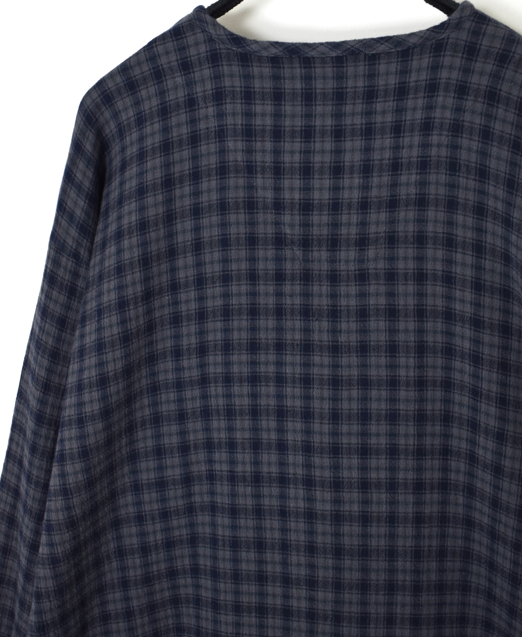 INHT2603CCD(シャツ) COTTON CHECK OVERDYE HENRY NECK SHIRT