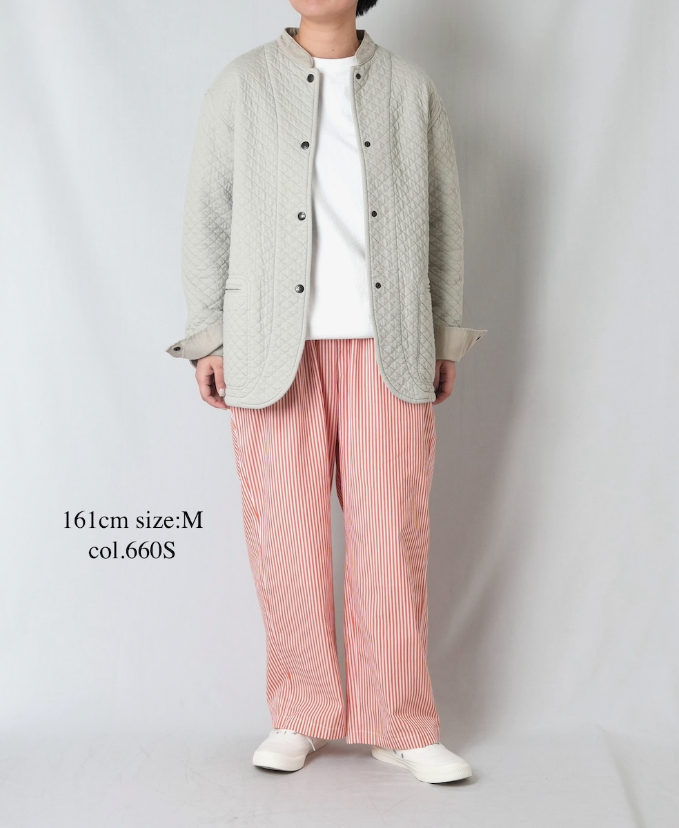 NVL2523(パンツ) POPLIN STRIPE EASY PANTS