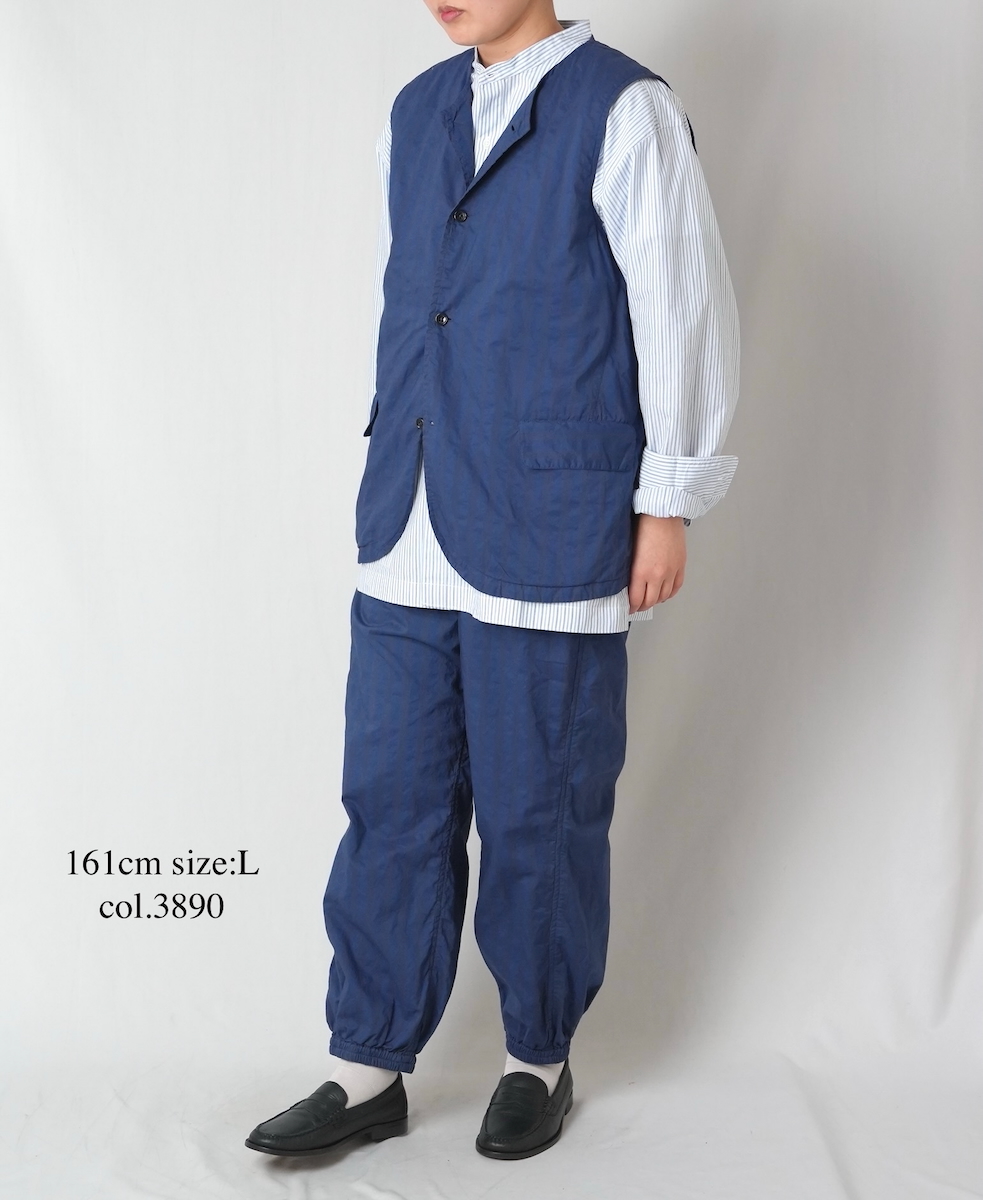NVL2503PSD(パンツ) POPLIN WIDE STRIPE (OVERDYE) EASY PANTS
