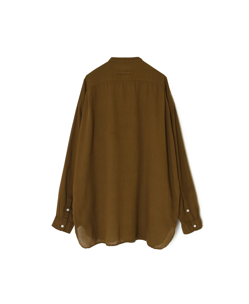 INAM2501G3D(シャツ) 30s GAUZE PLAIN OVERDYE UTILITY BANDED COLLAR SHIRT