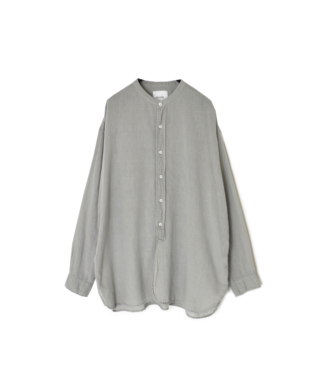 INAM2501G3D(シャツ) 30s GAUZE PLAIN OVERDYE UTILITY BANDED COLLAR SHIRT