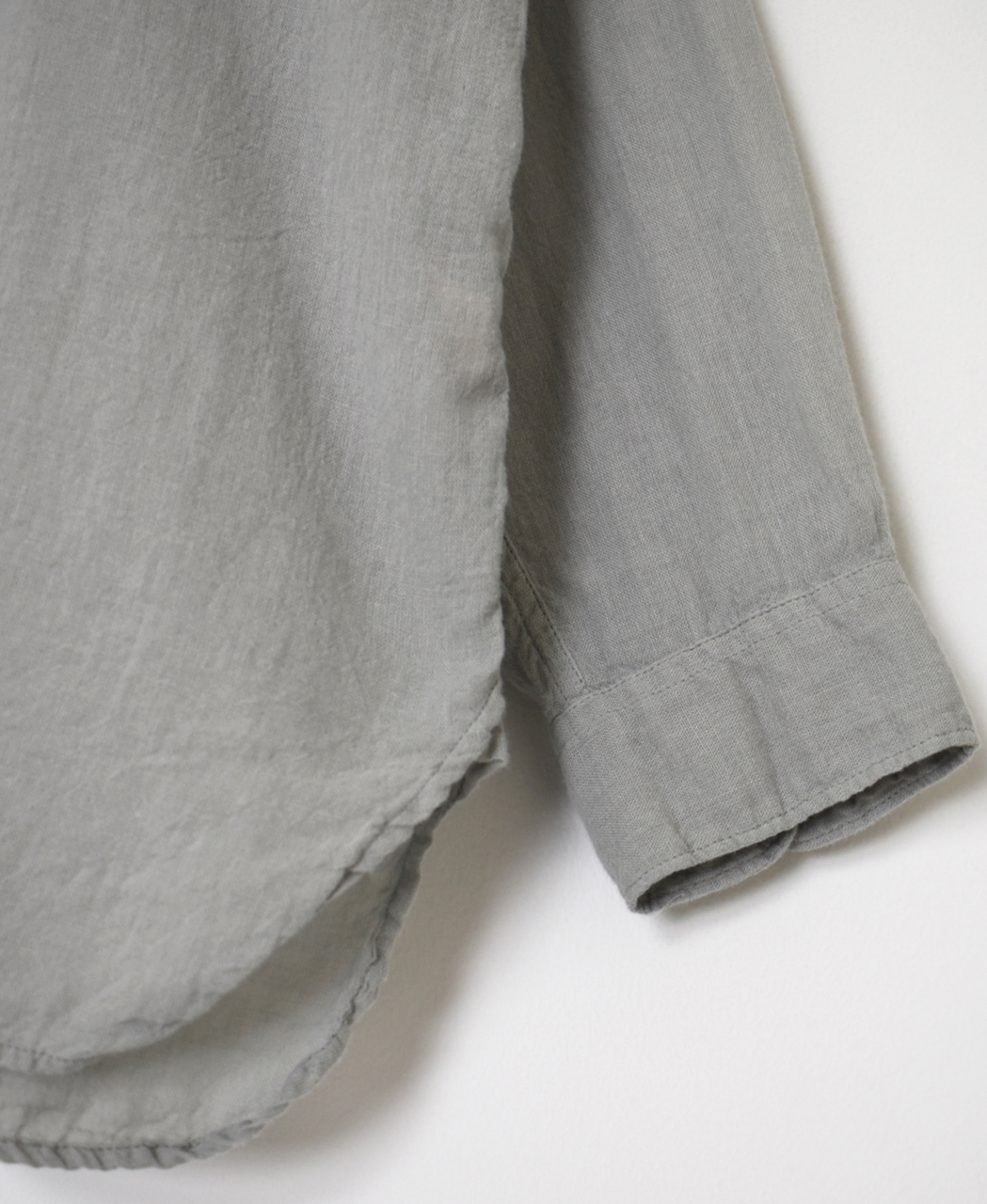 INAM2501G3D(シャツ) 30s GAUZE PLAIN OVERDYE UTILITY BANDED COLLAR SHIRT