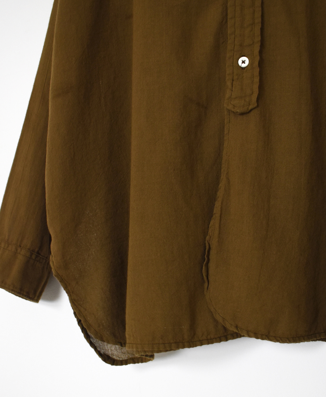 INAM2501G3D(シャツ) 30s GAUZE PLAIN OVERDYE UTILITY BANDED COLLAR SHIRT