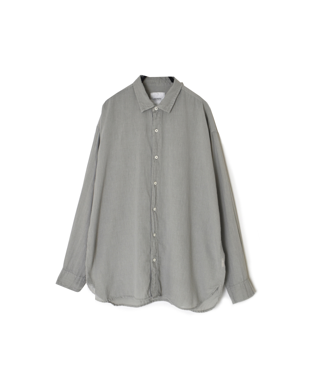 INAM2502G3D(シャツ) 30s GAUZE PLAIN OVERDYE UTILITY REGULAR COLLAR SHIRT