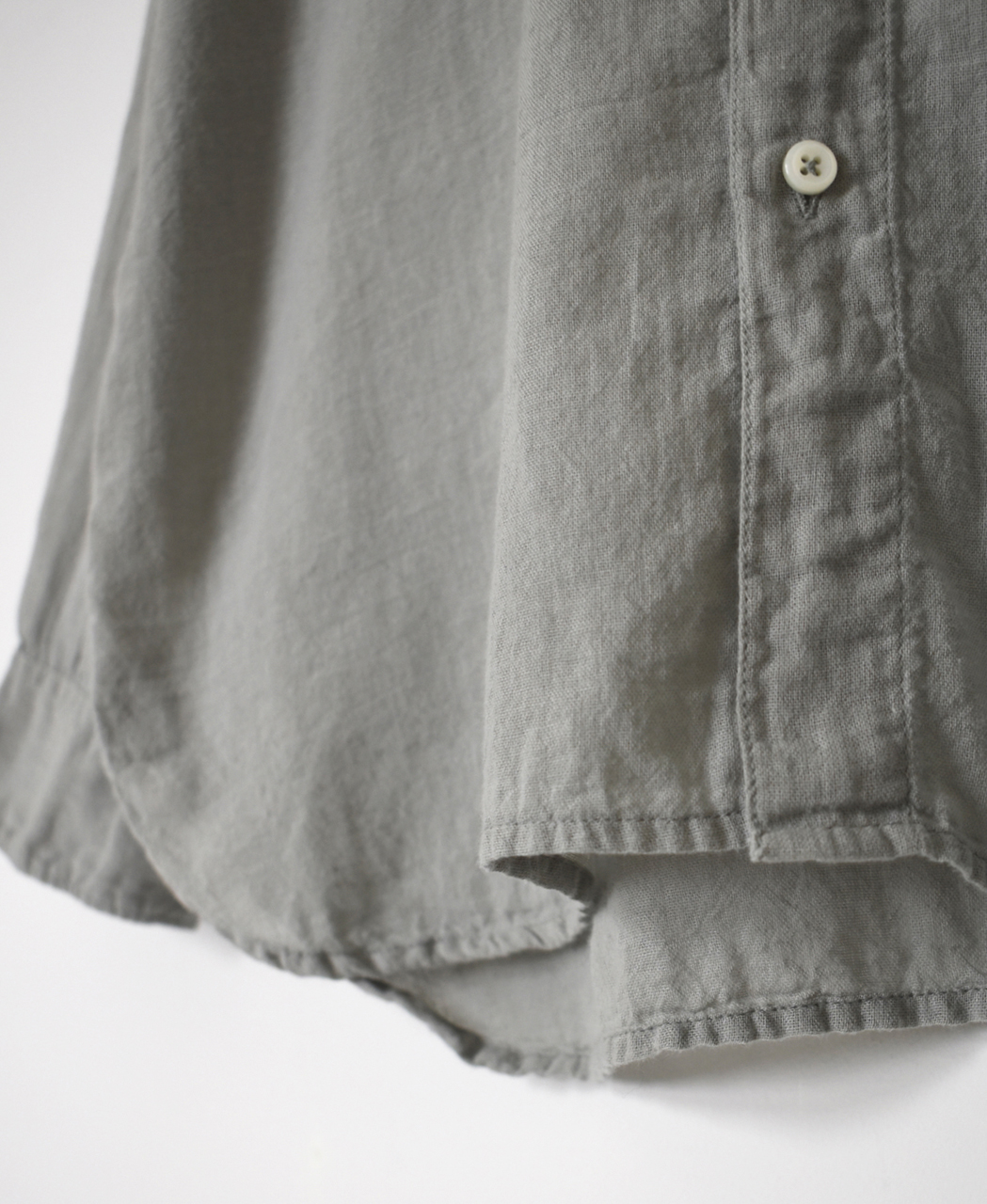 INAM2502G3D(シャツ) 30s GAUZE PLAIN OVERDYE UTILITY REGULAR COLLAR SHIRT