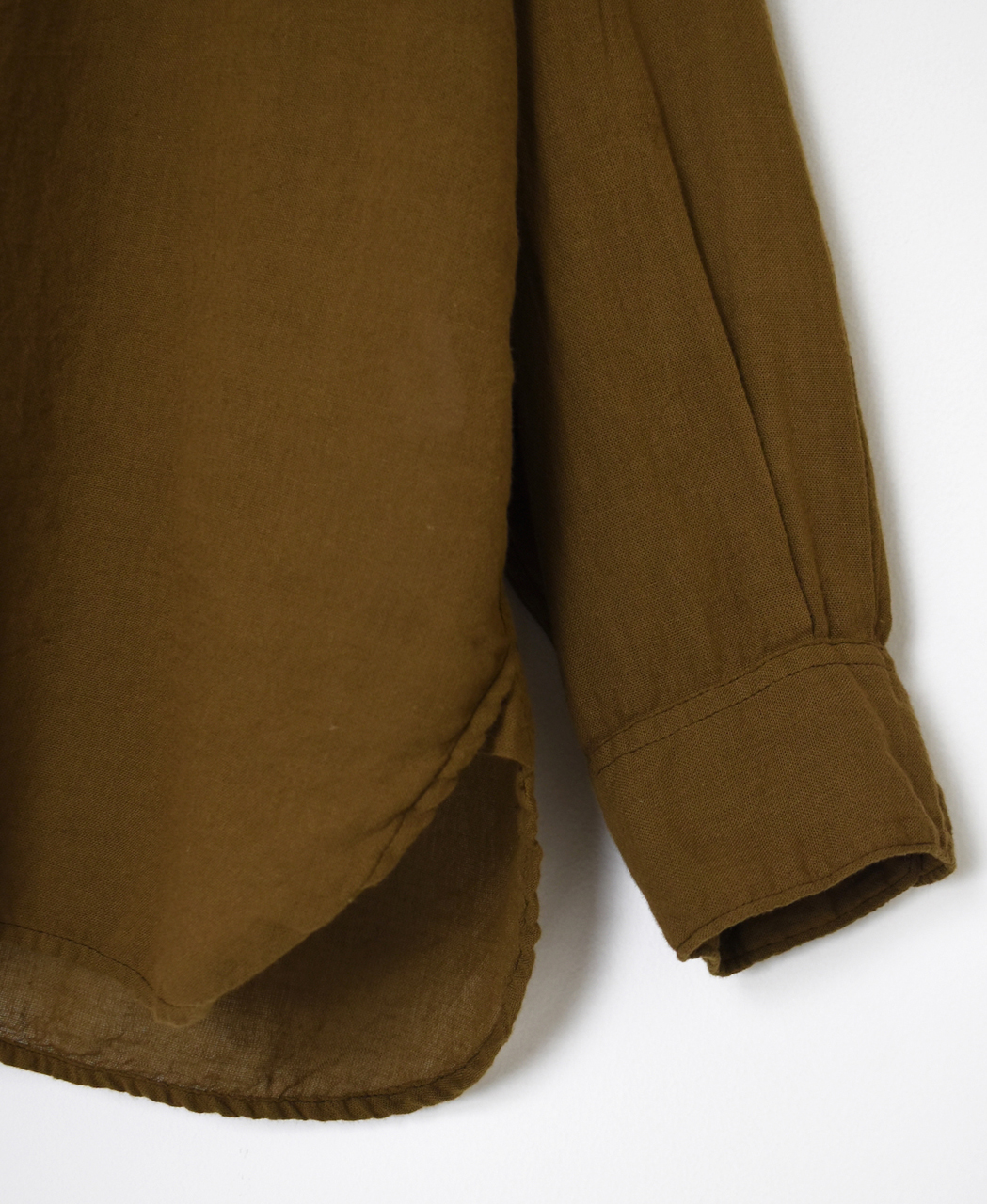 INAM2502G3D(シャツ) 30s GAUZE PLAIN OVERDYE UTILITY REGULAR COLLAR SHIRT