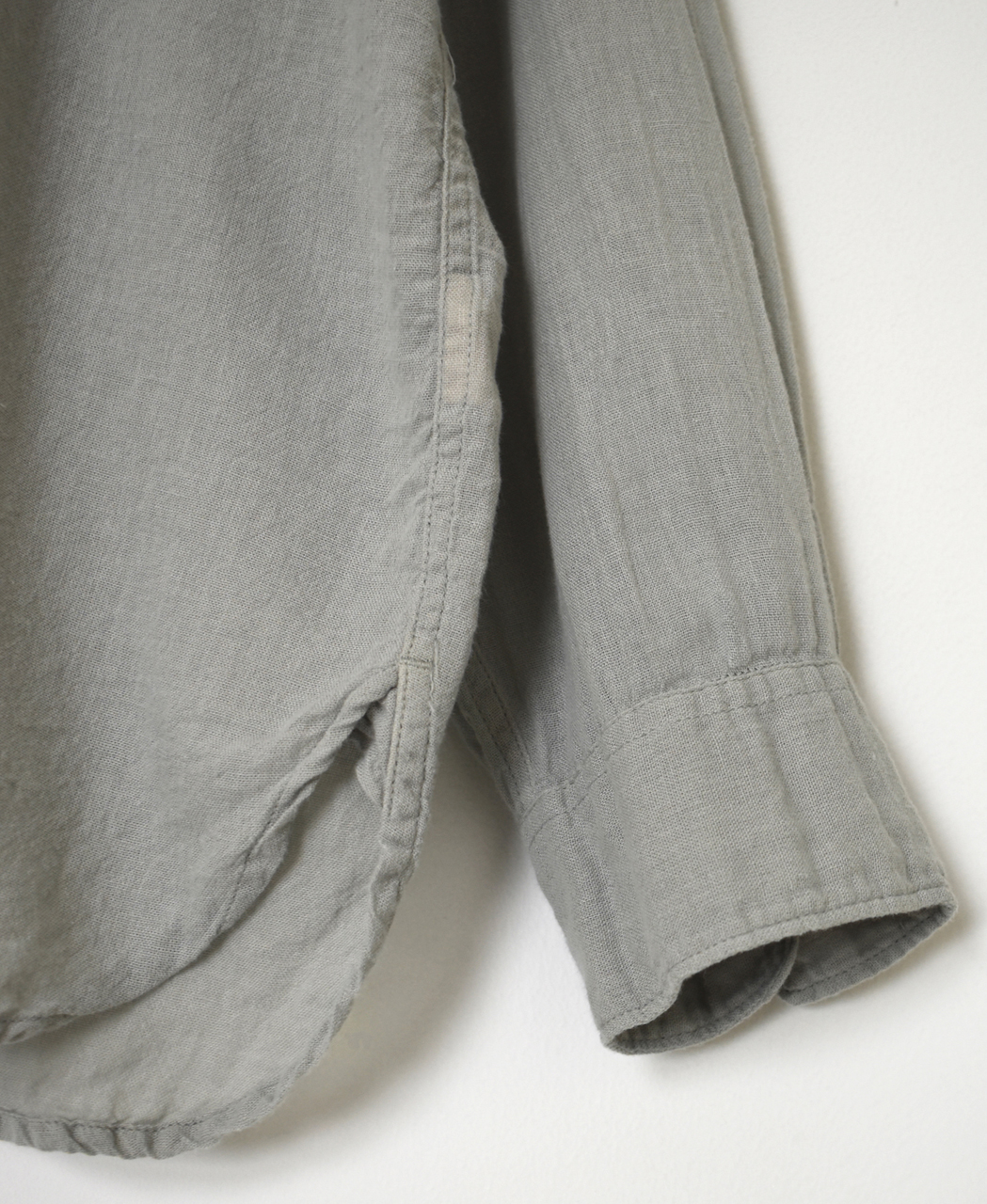 INAM2502G3D(シャツ) 30s GAUZE PLAIN OVERDYE UTILITY REGULAR COLLAR SHIRT