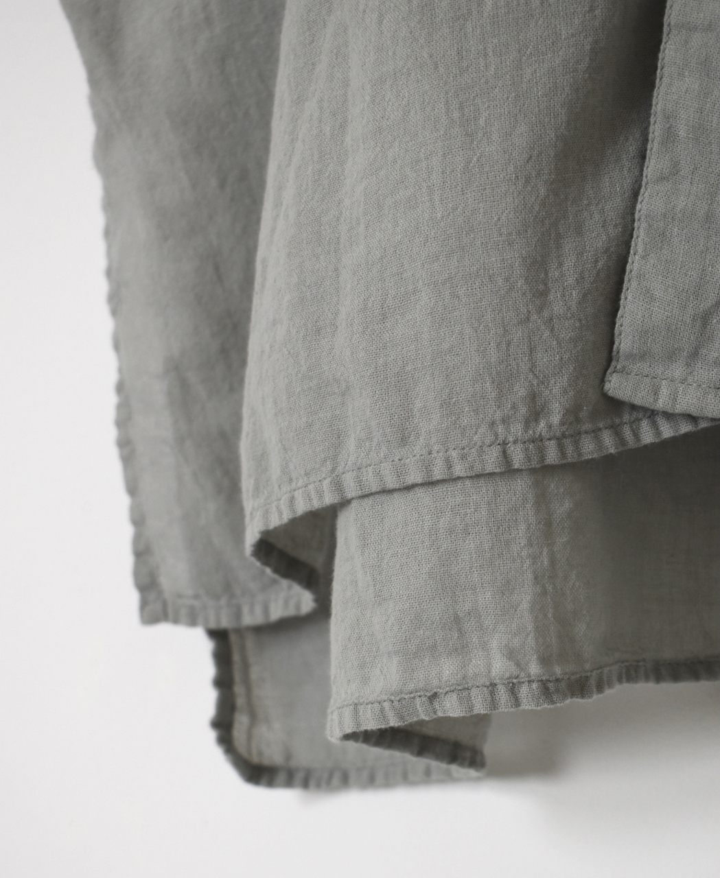 INAM2503G3D(シャツ) 30s GAUZE OVERDYE UTILITY BANDED COLLAR LONG SHIRT