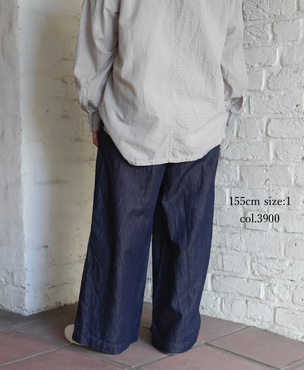 GNMDS2102CL (パンツ) 5.1oz WASHED COTTON/LINEN DENIM EASY WIDE PANTS
