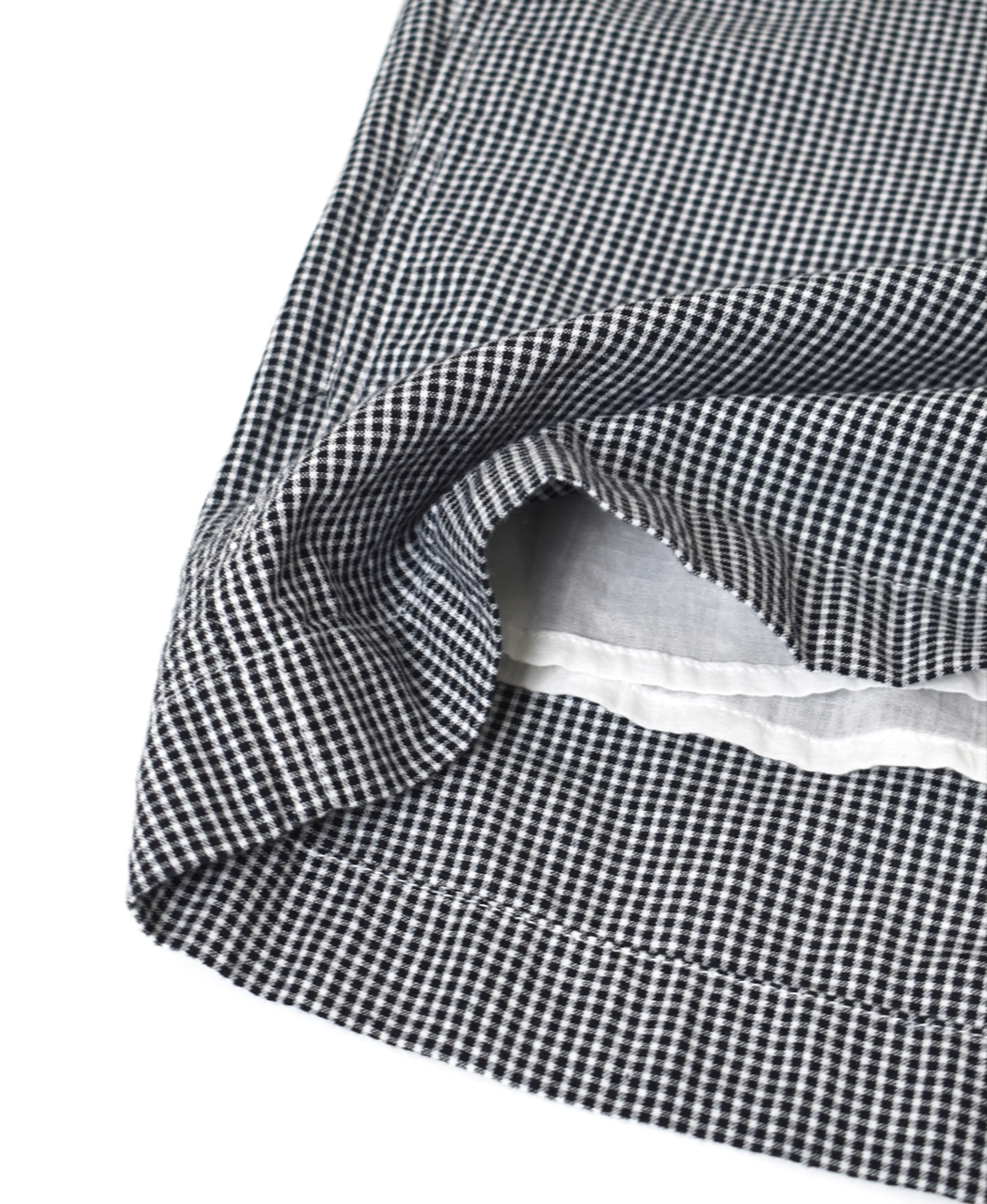 INAM2505C(パンツ) SEERSUCKER GINGHAM CHECK GATHERED EASY PANTS WITH LINING