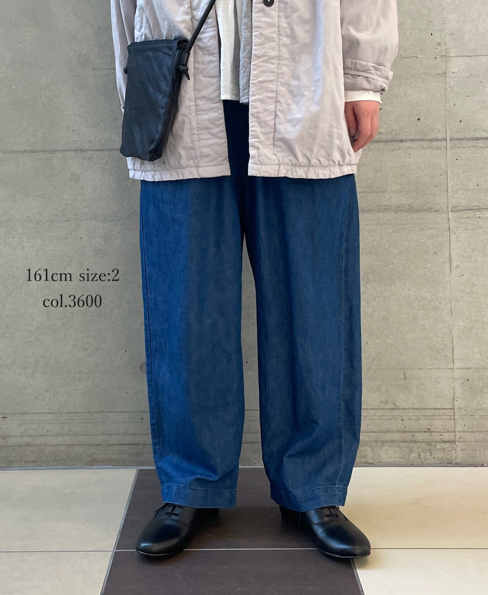 GNMDS2501CL (パンツ) 5.1oz WASHED COTTON / LINEN DENIM TAPERED EASY PANTS