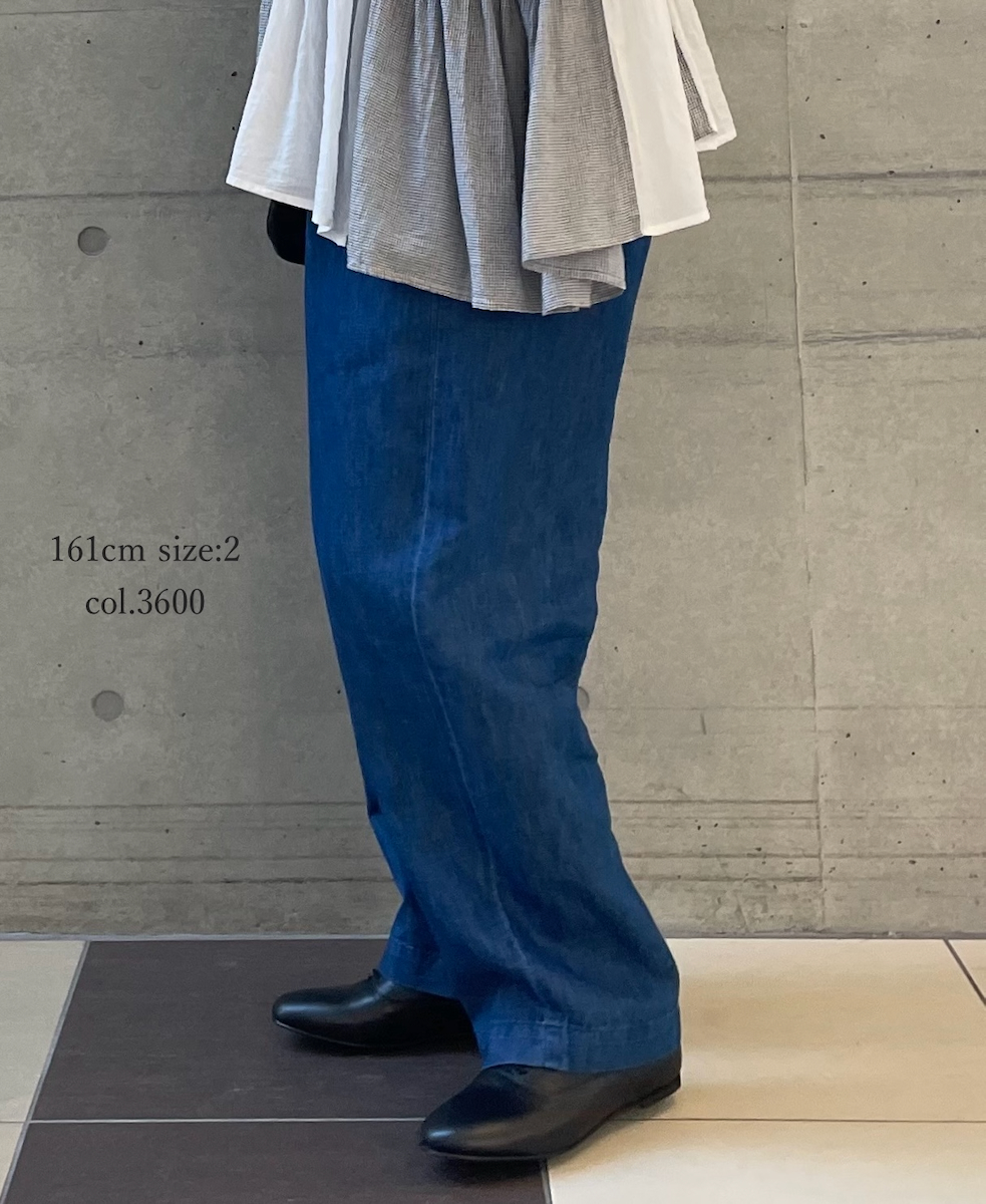 GNMDS2501CL (パンツ) 5.1oz WASHED COTTON / LINEN DENIM TAPERED EASY PANTS