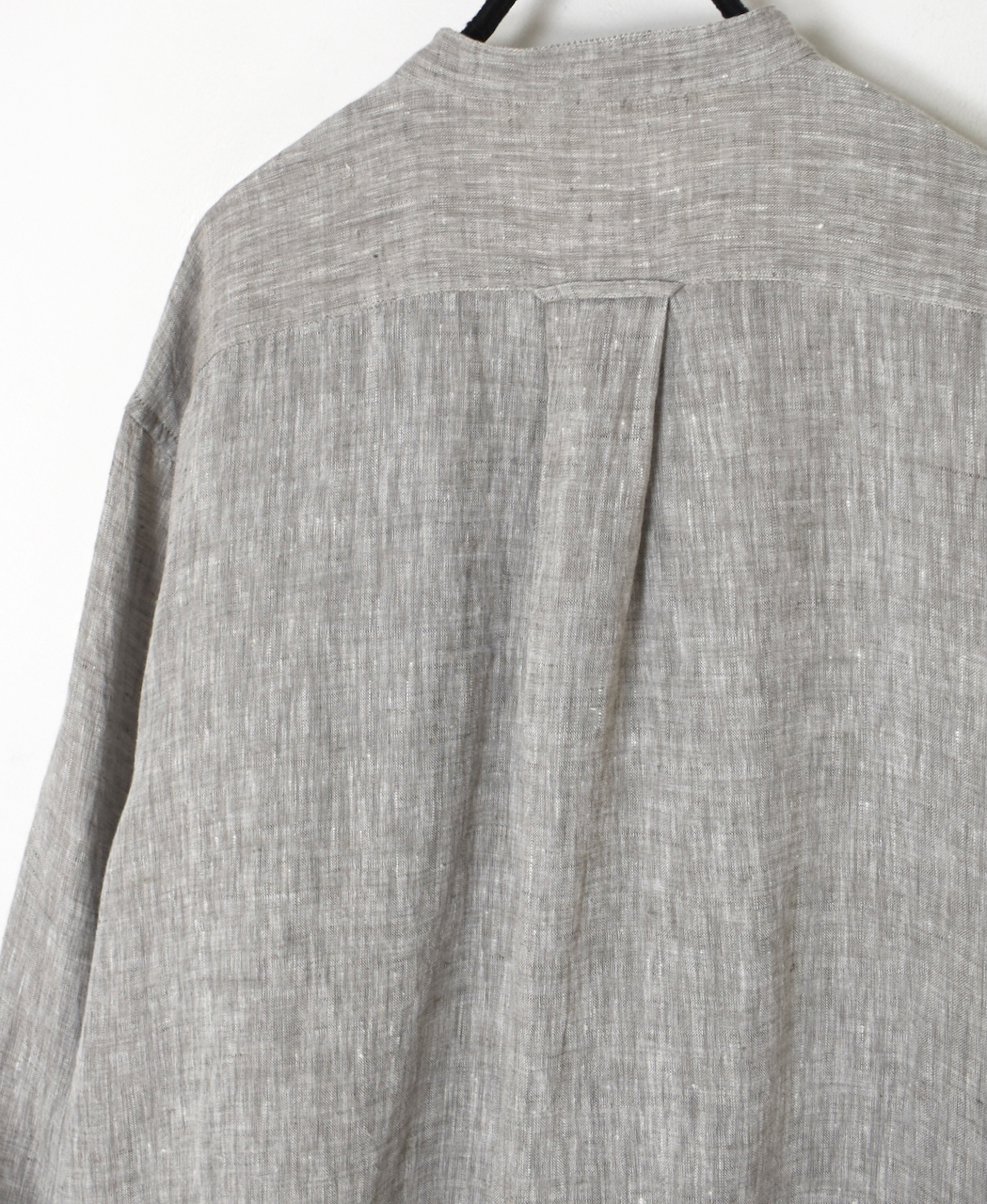 NVL1951LW(シャツ) 60s LINEN CHAMBRAY BANDED COLLAR L/SH OVERSIZED SHIRT