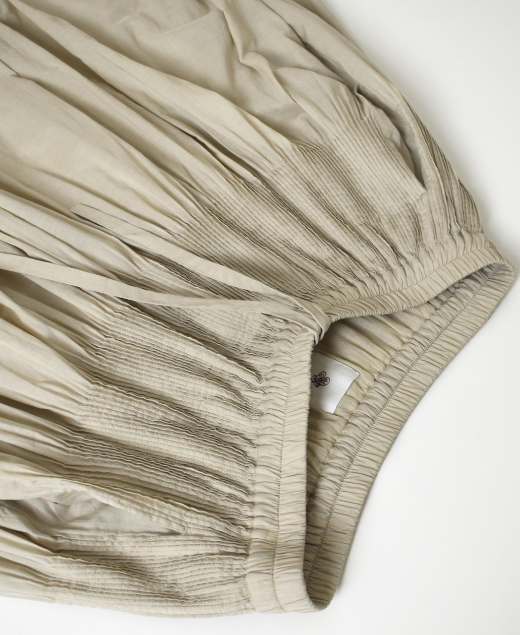 NMDS26245(スカート) 80s ORGANIC COTTON VOILE MINI PINTUCK FLARED SKIRT