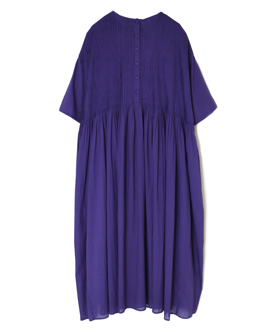 NMDS26243(ワンピース) 80s ORGANIC COTTON VOILE CREW-NECK HALF/SLEEVE DRESS WITH MINI PINTUCK