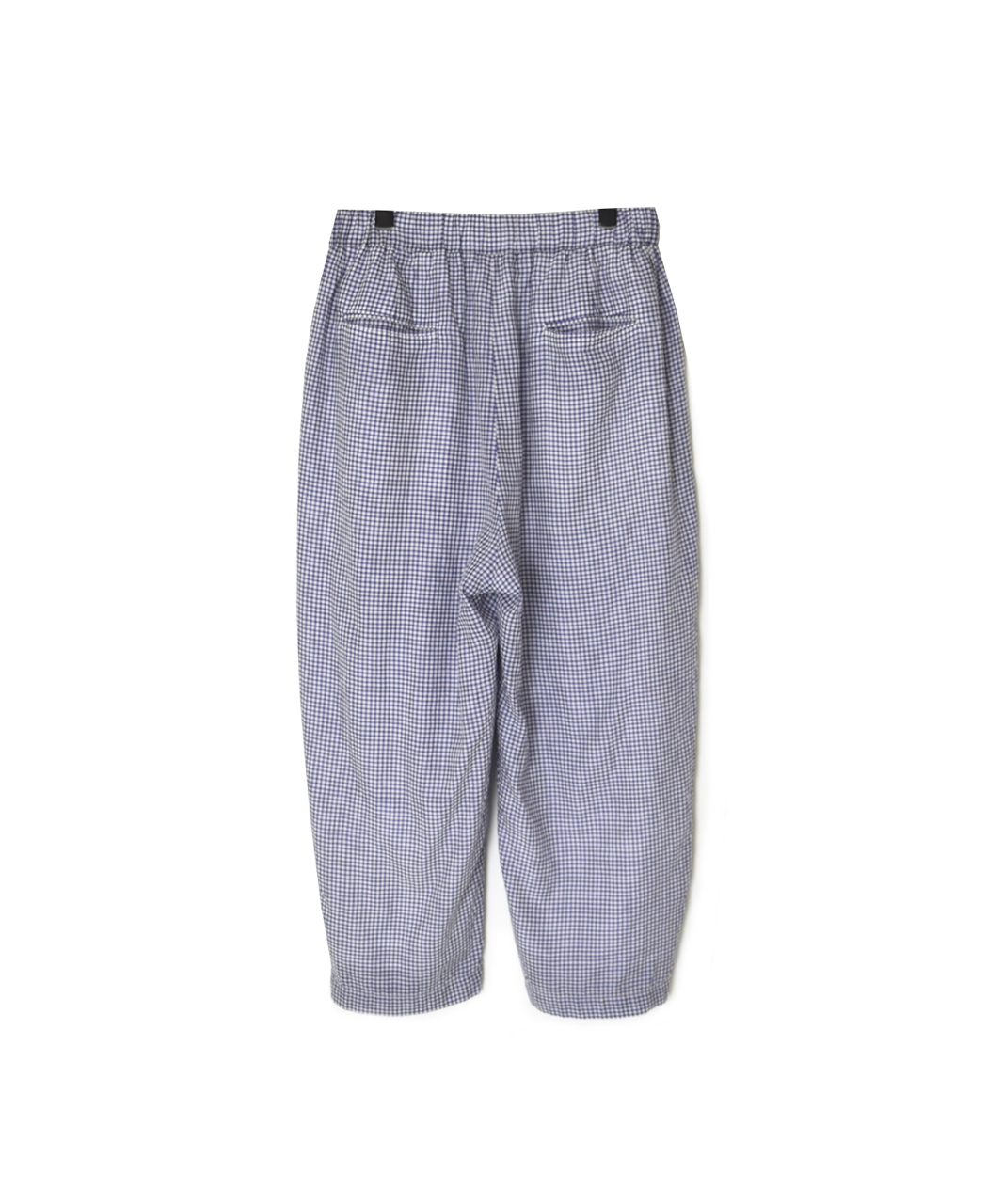INMDS26025(パンツ) HANDWOVEN COTTON/SILK GINGHAM CHECK 2TUCK TAPERED EASY PANTS
