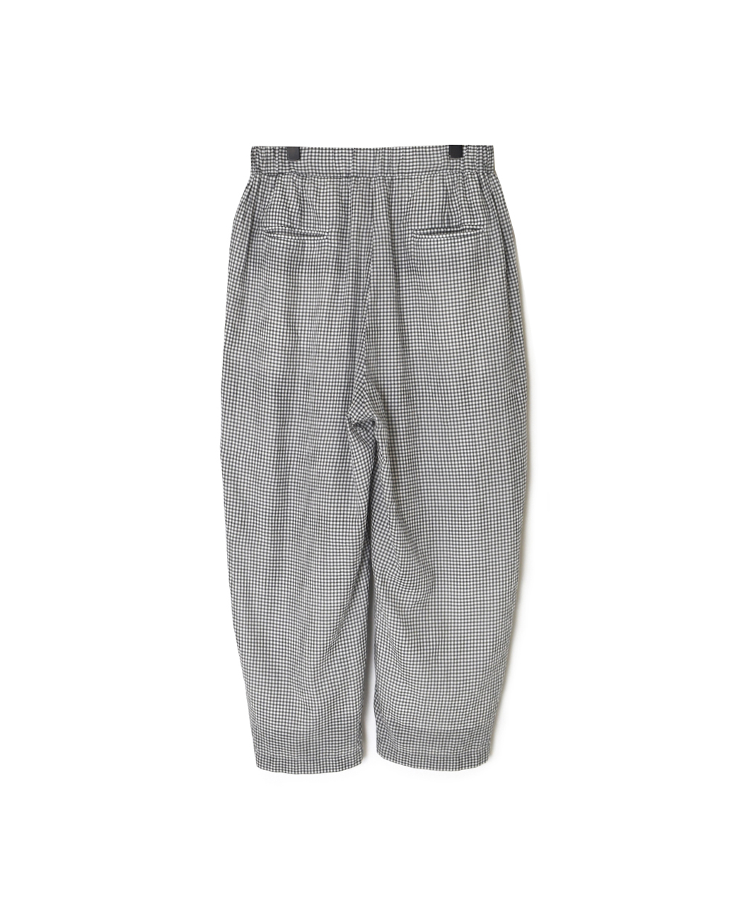 INMDS26025(パンツ) HANDWOVEN COTTON/SILK GINGHAM CHECK 2TUCK TAPERED EASY PANTS