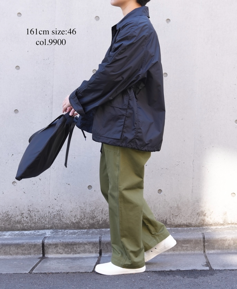 NHT2602PAI(コート) REYCLED NYLON BALMACAAN SHORT COAT WITH GUSSETED POCKET