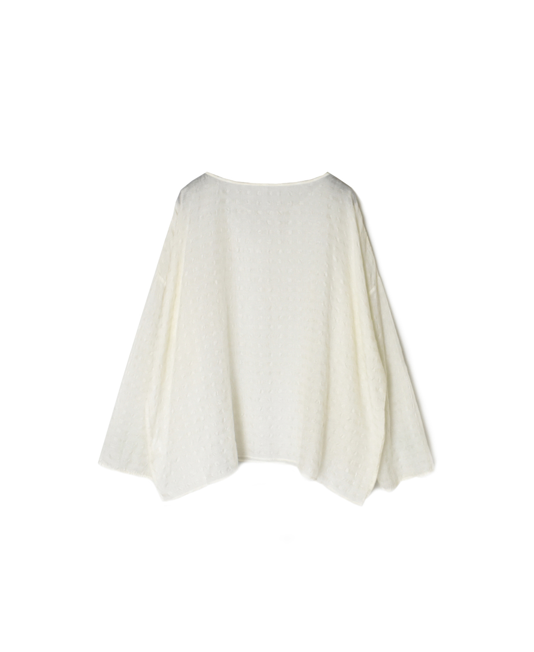 INMDS26032(ブラウス) HANDWOVEN COTTON SILK CHECK DROP SHOULDER SMOCK