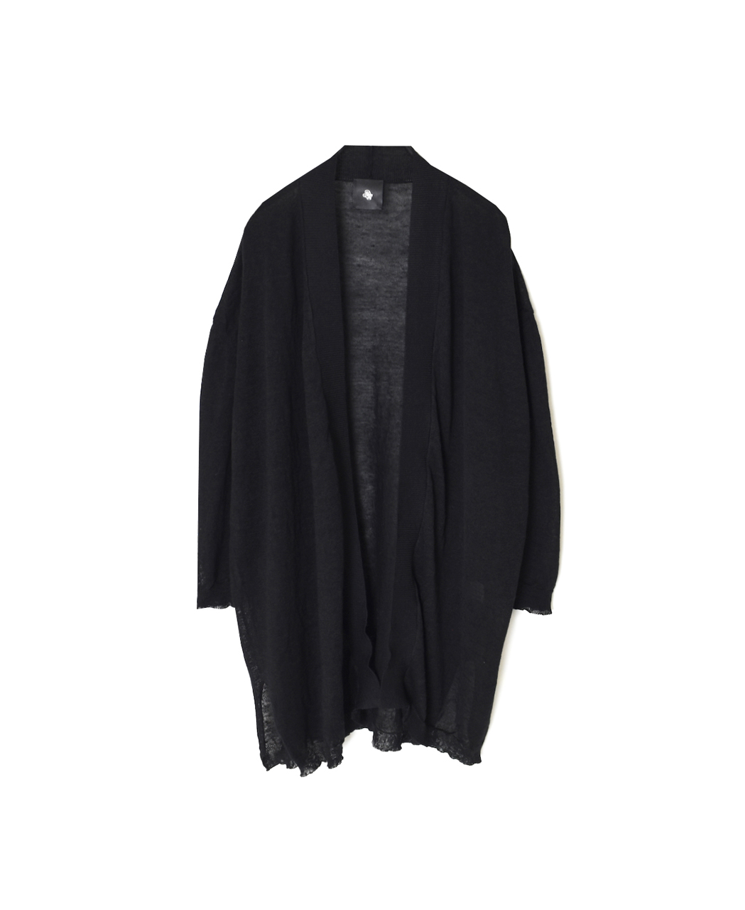 CNMDS2501(カーディガン) 12GG LINEN PLAIN STITCH V-NECK CARDIGAN WITH SLIT