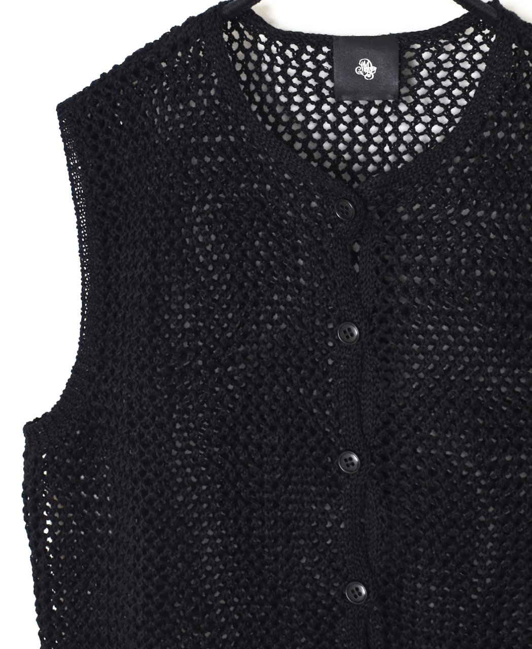 CNMDS2601(ベスト) 5GG LINEN OPENWORK KNIT VEST