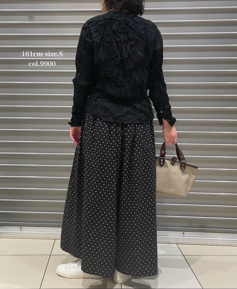 NVL2311CVW (シャツ) 80s ORGANIC VOILE PLAIN (WRINKLE) CREW-NECK L/SL OVERSIZED SHIRT