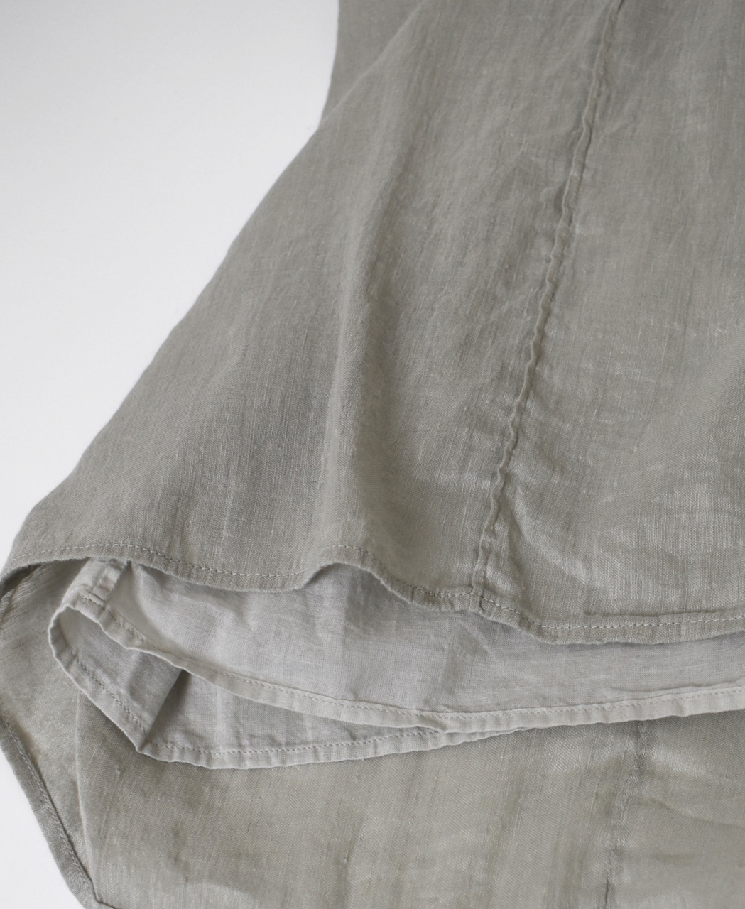 INMDS26012D(スカート) 60s AUTO LOOM LINEN/COTTON PLAIN(OVERDYE) GATHERED SKIRT